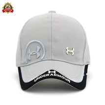 Under Armour 3D Embroidered Logo Baseball Cap Metal Logo Silver Gray Cap Unisex - £23.96 GBP