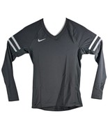 Womens Medium VB Long Sleeve Practice Top Shirt Nike Crossfit Gray White - $39.71 CAD