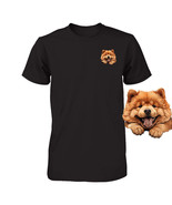 Funny Chow Chow Dog Peeking Pocket Tshirt Cute Puppy Dog Lover Tee Print... - $27.06 CAD+