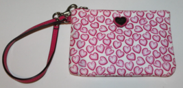 Coach Pink Heart Clutch Wristlet - $30.00