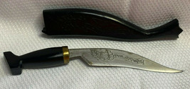 Vtg Philippines Sword Letter Opener with Wood Sheath Carved Decorated - £78.97 GBP
