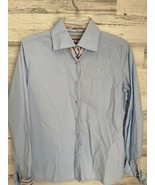 Robert Graham Dress Shirt Womens 10 Blue Long Sleeve Buttton-Up Collared... - £22.41 GBP
