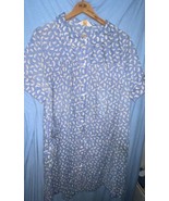 Vintage Sears Koffee Kasual Blue Paisley Floral Cornucopia Housecoat Thi... - $39.62 CAD