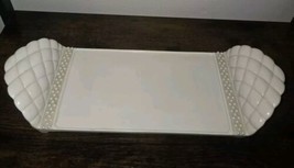 Vintage Avon Quilted White Porcelain Faux Pearl Vanity Tray - £10.06 GBP