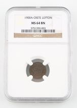 1900-A Greece Crete Lepton NGC MS 64 BN - $636.01