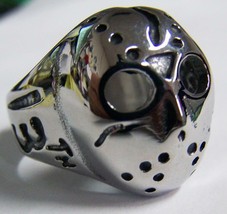 Jason Monster Death Mask Stainless Steel Ring Size 11 Silver Metal S-531 Biker - £6.03 GBP