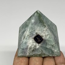 214.6g, 2.2&quot;x2.4&quot;x2.3&quot; Natural Green Fluorite Pyramid Crystal Gemstone @Mexico, - £17.90 GBP