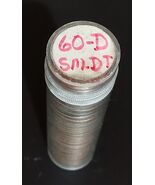Roll 1960-D Small Date Lincoln Memorial Cents 50 Count RB &amp; BR Circulate... - $3.79