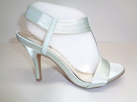 Kenneth Cole Size 7.5 M KNOW WAY Mint Green Satin Heels Sandals New Womens Shoes - £77.51 GBP