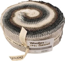 Flannel Jelly Roll Neutral Flannel Vol 2 by Bonnie Sullivan Plaid Precut M523.06 - £37.54 GBP