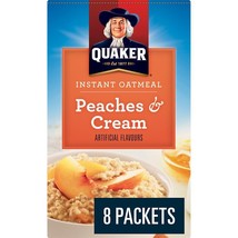 3 Boxes of Quaker Peaches &amp; Cream Instant Oatmeal 264g Each -8 packets p... - £22.07 GBP