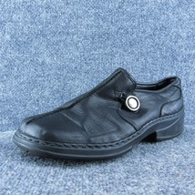Josef Seibel  Women Loafer Shoes Black Leather Slip On Size 41 Medium - £19.38 GBP