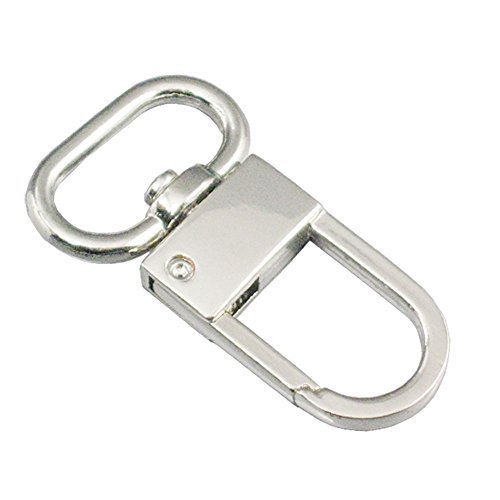 Bluemoona 20 Pcs - 1/2" 12mm Swivel Lobster Metal Clasps Clips Curved Snap Auto