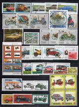 Motor Vehicles Stamp Collection Used Transportation Cars Trucks ZAYIX 04... - $8.95