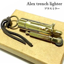 Oil lighter Alex trench lighter brass mirror retro made in Japan new - $42.55