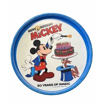 Disney &quot;Happy Birthday Mickey&quot; 50 Years Of Magic 14&quot; Round Tray - £11.93 GBP