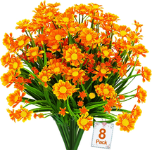 Daisy (376 Head) Artificial Flowers 8 Bundles for Outdoor Spring Decor UV Resist - £22.80 GBP