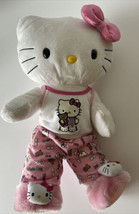 Rare Build a Bear Hello Kitty White Pink Bow 18” BAB Outfit W/Slippers M... - £183.62 GBP