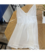 Oscar De La Renta Pink Label Short Nightgown Dress White Size Medium Nig... - $79.99