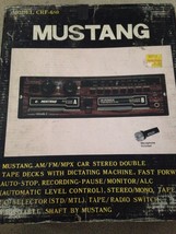Mustang CRF-680 Car Stereo Double Tape Deck-Very Rare-Vintage-SHIPS N 24 HOURS - £377.70 GBP