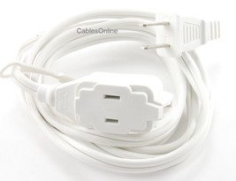 15Ft 3-Outlet 2-Prong White Power Extension Cable., 16Awg/ 13A/ 1625W, - £14.87 GBP
