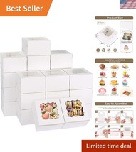Sturdy 4x4x2.5 Inch White Cookie Boxes - Perfect for Gifts &amp; Treats, 120... - $728.59 MXN