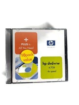 HP INVENT DW00021 DVD+RW 4X 4.7GB DATA 10 PACK Factory Sealed - $9.99