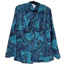 Susan Graver Style Blazer Style # 1246249 Woman Size Large Long Sleeve V... - $29.75