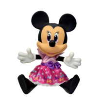 Disney Minnie Mouse Dress Me Up Doll Poseable Pink Dress w/ Bows 2016 Mattel - £15.77 GBP