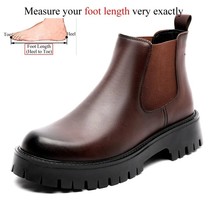Men Platform Short Chelsea Boots British Style Microfiber Leather Autumn Winter - £60.09 GBP