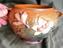 Original American Roseville Art Pottery 665-4 Jardiniere Vase Magnolia V... - $71.50