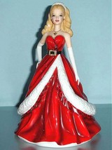Royal Doulton 2011 Holiday Barbie Figurine Red Gown 8.5&quot; #HN5531 Limited... - £94.54 GBP