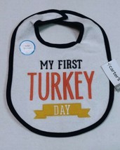 Carter&#39;s Thanksgiving Bib My First Turkey Day Extra Large One Size Fits All - £6.39 GBP