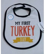 Carter&#39;s Thanksgiving Bib My First Turkey Day Extra Large One Size Fits All - £6.41 GBP