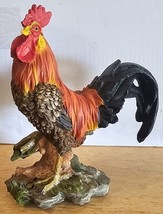 Rooster Male Chicken Farm Bird Feather Figurine - £15.11 GBP