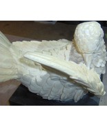 DOVE bird figure on 5&quot;x5&quot; base pedestal italian sculptor a. santini (ado) - $206.64