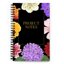 Black Gold Flower Spiral notebook - £13.18 GBP