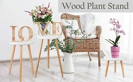 Indoor Plant Stand 8.9&quot;, 16.5&quot;, 20.5&quot;  Tall Wood Flower Pot Holder for Any Room  - £27.86 GBP+