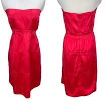 Vintage Calypso St. Barth Silk Red Sleeveless Strapless Dress Size M - 10 - £45.02 GBP