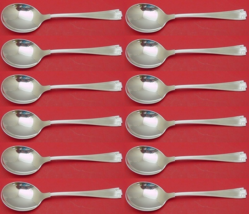 Etruscan by Gorham Sterling Silver Cream Soup Spoon Set 12 pieces 6 1/4&quot; - £650.59 GBP