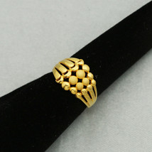 22k Stamp Hallmark Gold Interlocking Rings Size US 6.5 Half Sister Rare Jewelry - £556.73 GBP