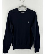 The Penguin Navy Blue Mens Sweater Size Small Dark Sapphire Crewneck Cot... - €38,38 EUR