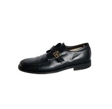 Vintage 90s Gianni Versace Black monk strap Logo shoes Size 8 For Repair  - $64.35
