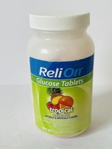 ReliOn Tropical Fruit Glucose Tablets 50 Chewable 7.4 oz Diabetics on the Go - £8.50 GBP