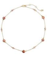Kate Spade Animal Party Ladybug Station Necklace Gold Cubic Zirconia Red... - £52.44 GBP