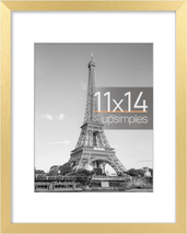 Picture Frame 11X14, Display Pictures 8X10 with Mat or 11X14 without Mat, Wall H - £12.11 GBP