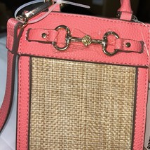 Anne Klein Mini N/S Straw Coral Crossbody - $534.98 MXN