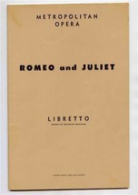 Romeo and Juliet Metropolitan Opera Libretto Charles Gounod  - £14.01 GBP