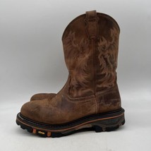 Cody James Mens Brown Leather Round Toe Pull On Western Boots Size 10 D - £63.49 GBP