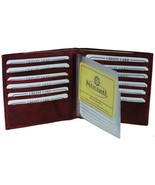 Mens Leather Wallet Credit Card Case Bifold Burgundy Wine Free Shipping ... - $14.84